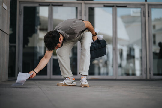 How NOT to pick up something off the floor, even if it's light